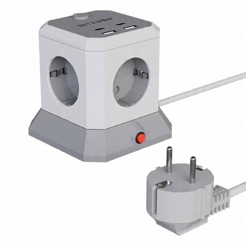 BlitzWolf BW-EC1 4xAC 2xUSB-A 2xUSB-C Extender