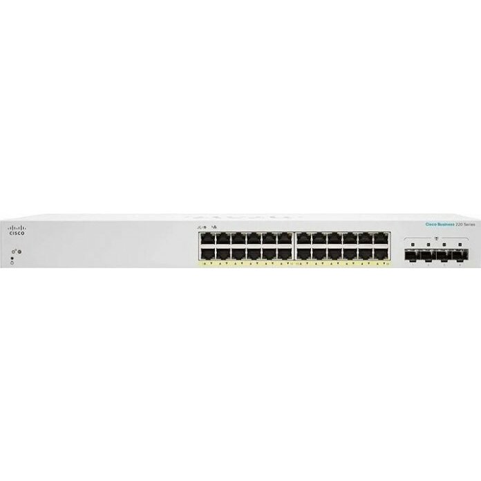Cisco switch CBS220-24P-4G, 24xGbE RJ45, 4xSFP