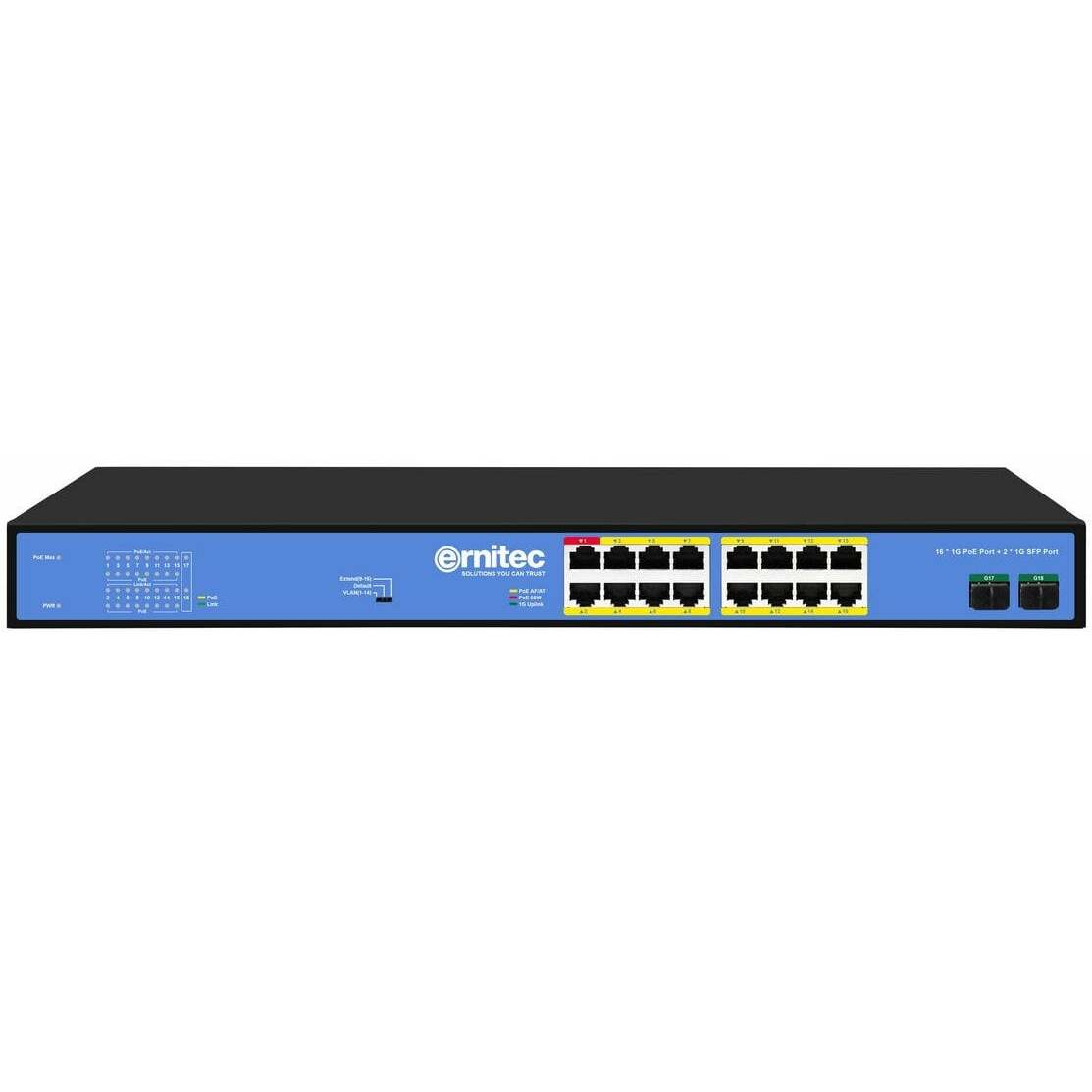 Ernitec ELECTRA-U16-1GB-285W | Unmanaged Intelligent 16