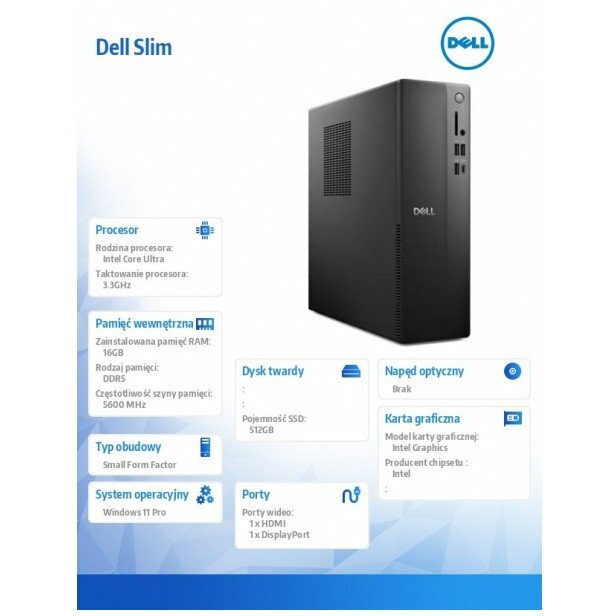 Dell Slim ECS1250 - Intel Core