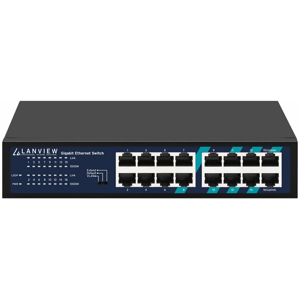 Lanview LVN-1U-16PORT-1G | LVN-1U-16PORT-1G | 5715063808252