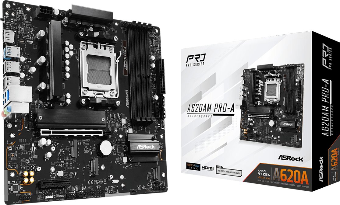 ASRock A620AM PRO-A Motherboard, AM5, AMD