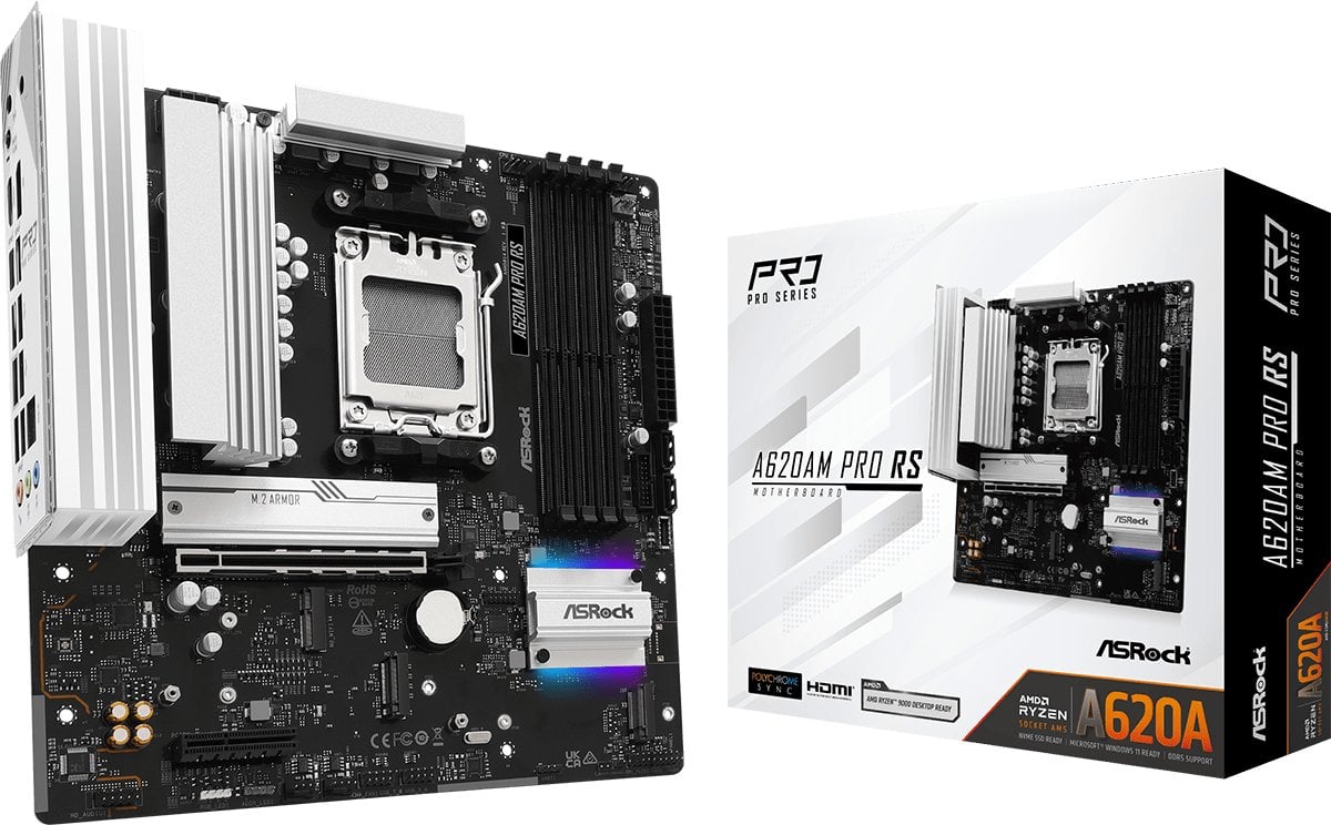 ASRock A620AM PRO RS Motherboard, AM5