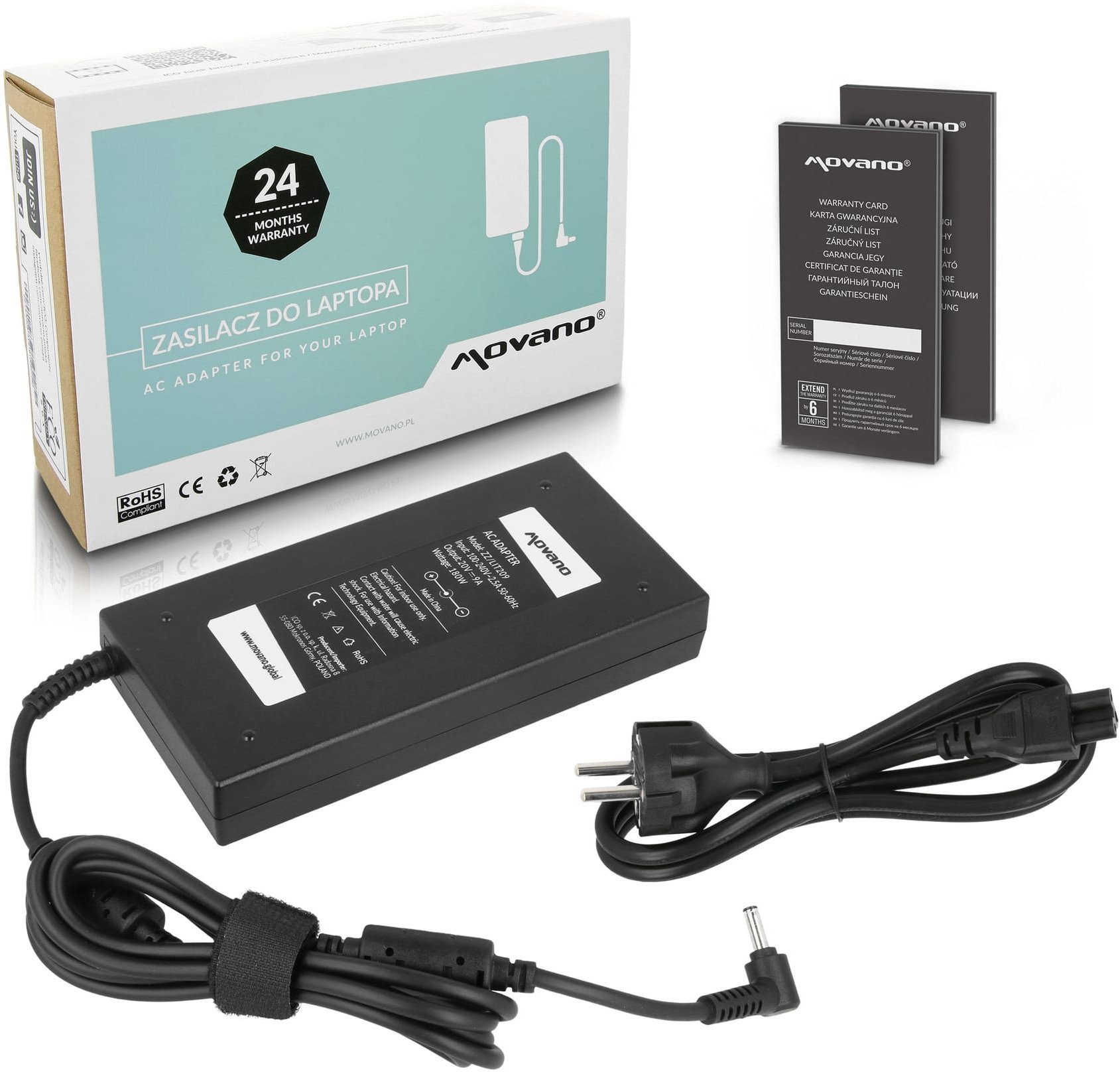Do laptopa Movano 180 W, 3