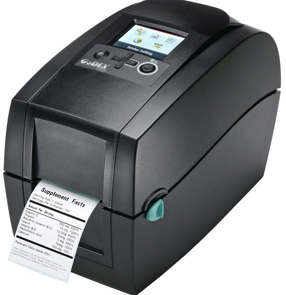 Godex Godex RT200i 203dpi/termotransferowa/USB/RS232/Ethernet 10/100/LCD |