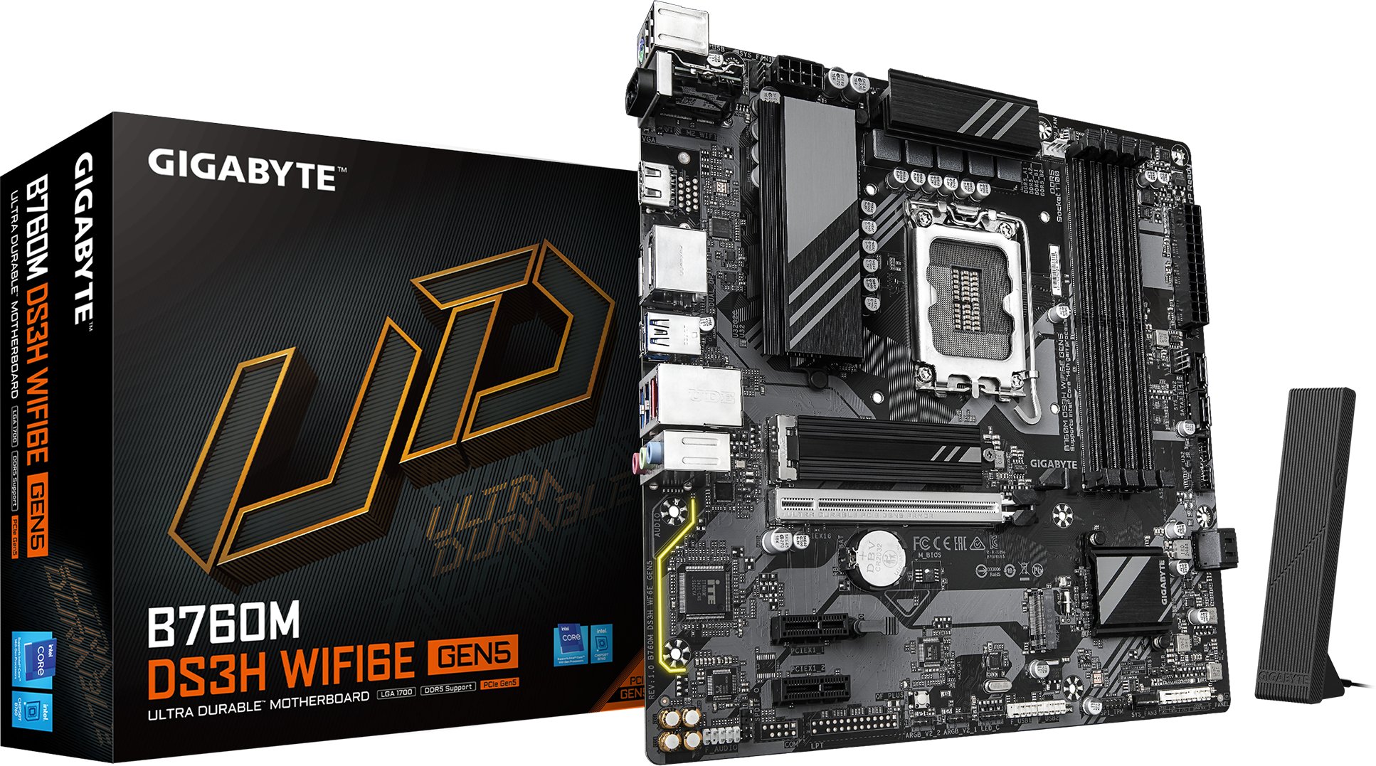 Gigabyte B760M DS3H WF6E GEN5 Motherboard