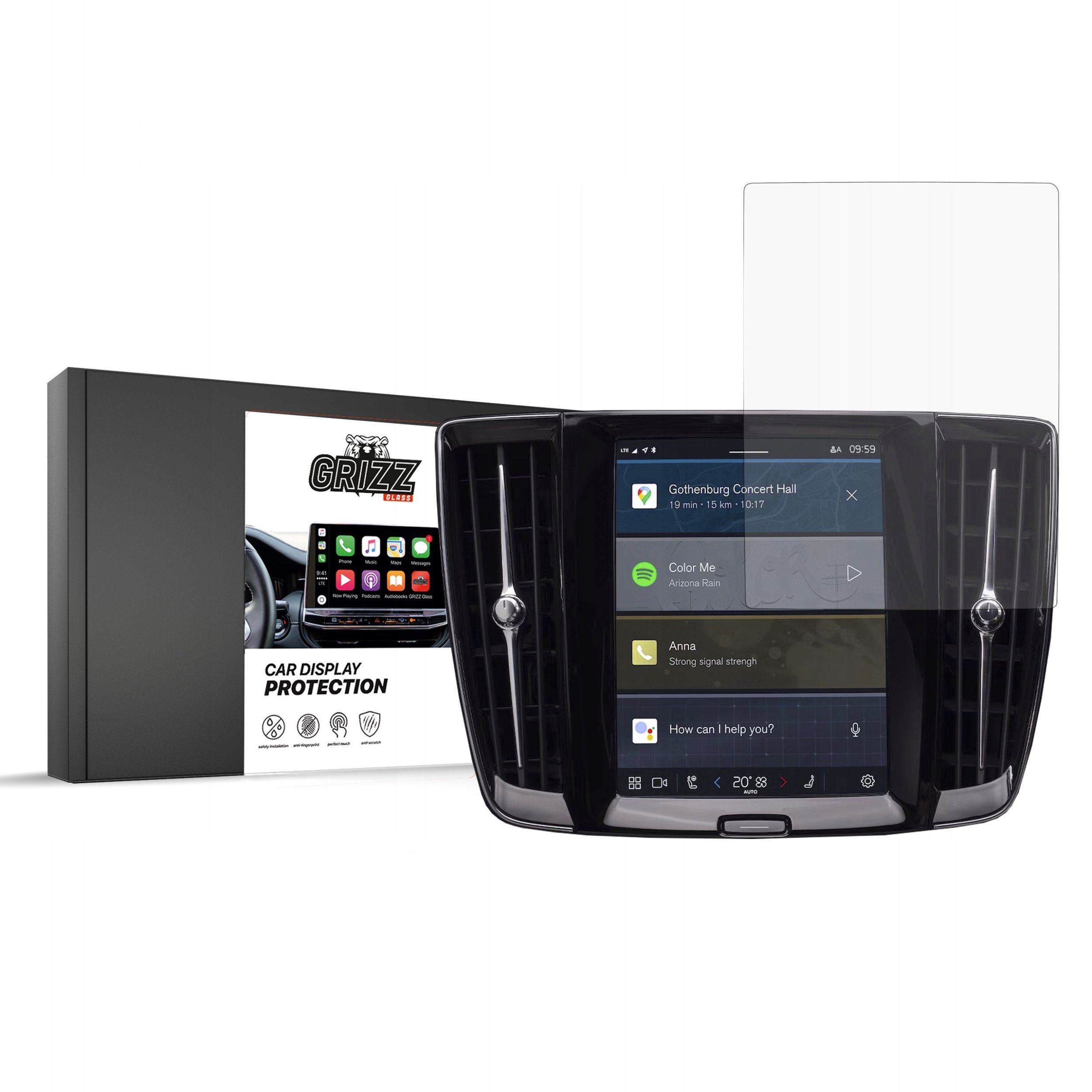 GrizzGlass Matēta ekrāna aizsargplēve CarDisplay Protection