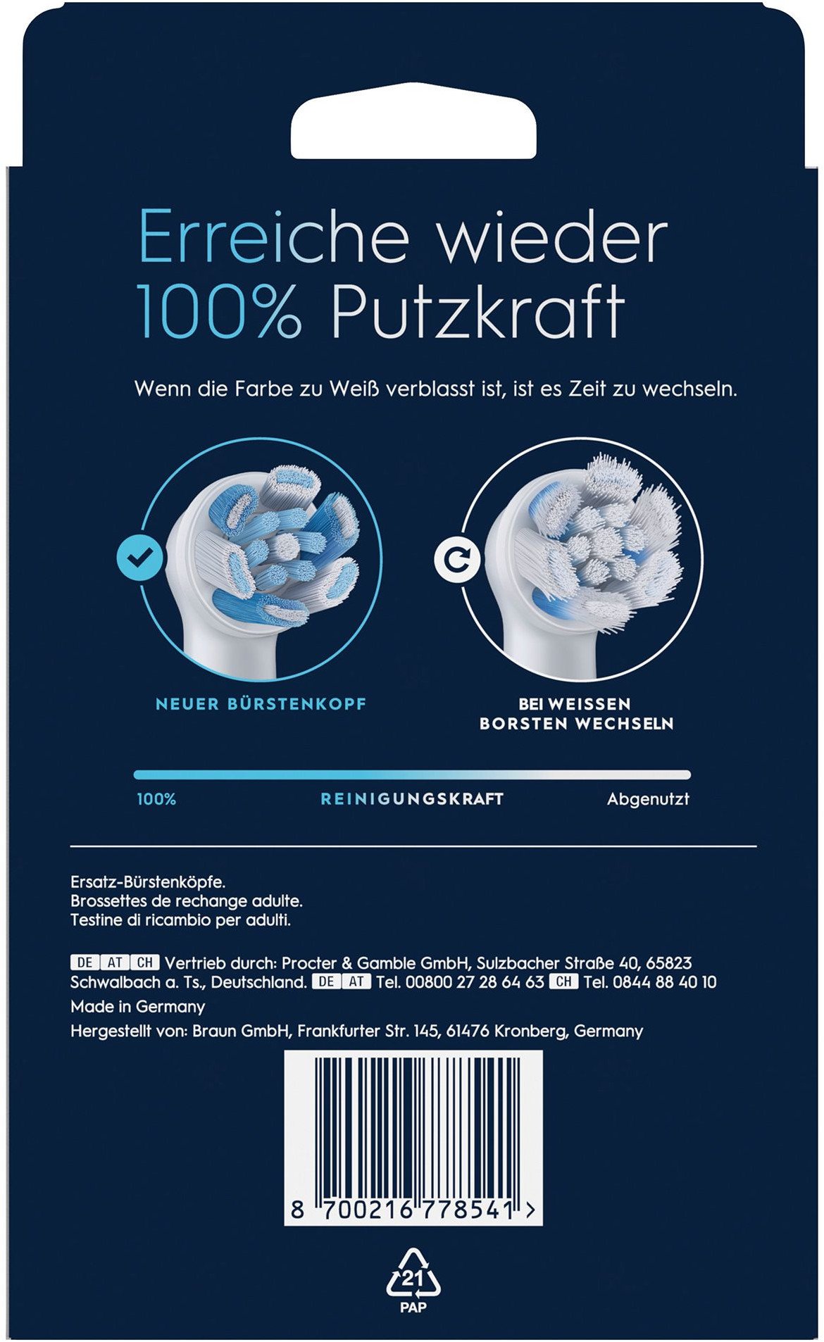 Końcówka Oral-B Braun Aufsteckbürste Mundpflege-Zubehör EB