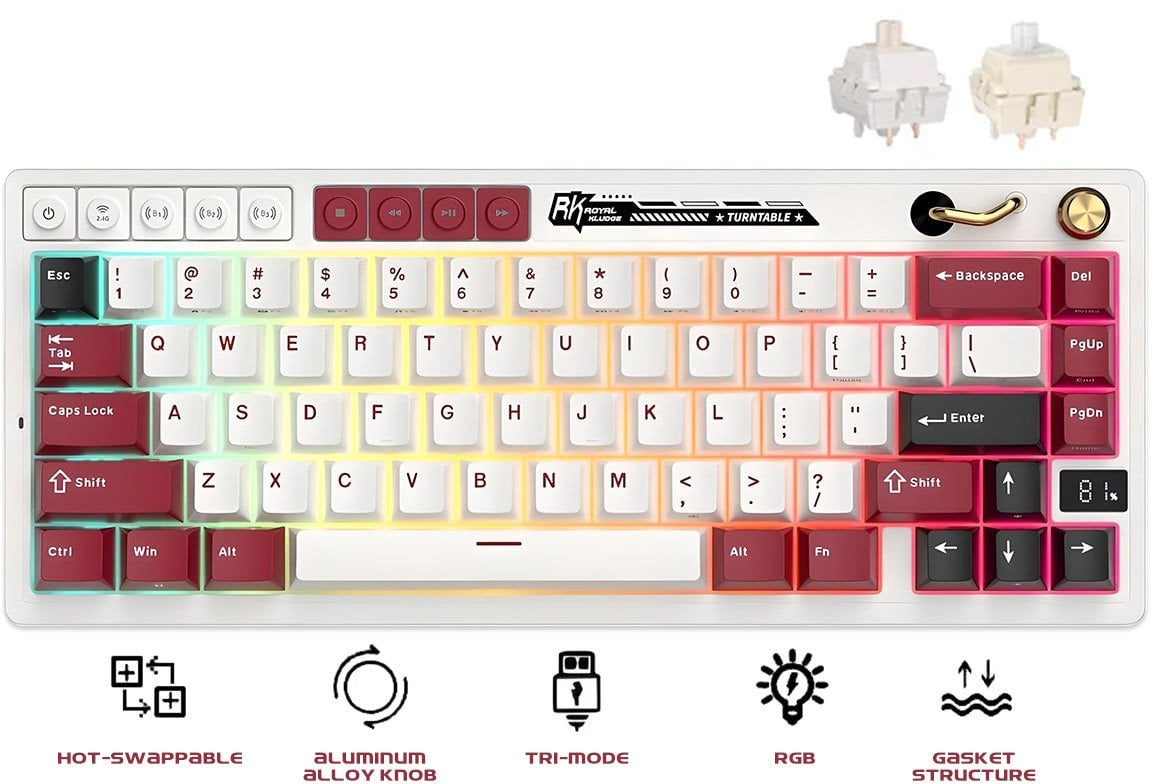 ROYAL KLUDGE M65 Famicom, Creamy , US