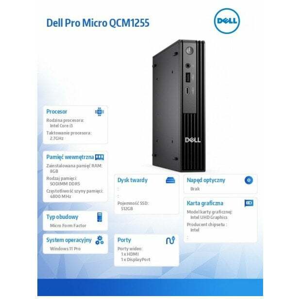 Dell Pro Micro QCM1250 - Intel