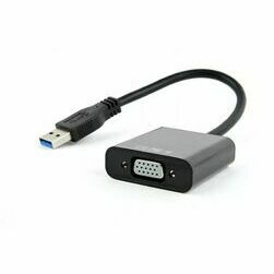 Adapter USB Gembird USB - VGA Black  AB-U3M-VGAF-01