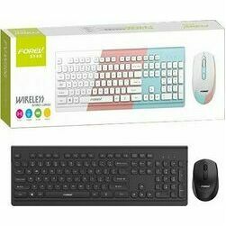 Klawiatura + mysz Forev FOREV KLAWIATURA BEZPRZEWODOWA + MYSZ ZESTAW BUSSINES CZARNA FV-306