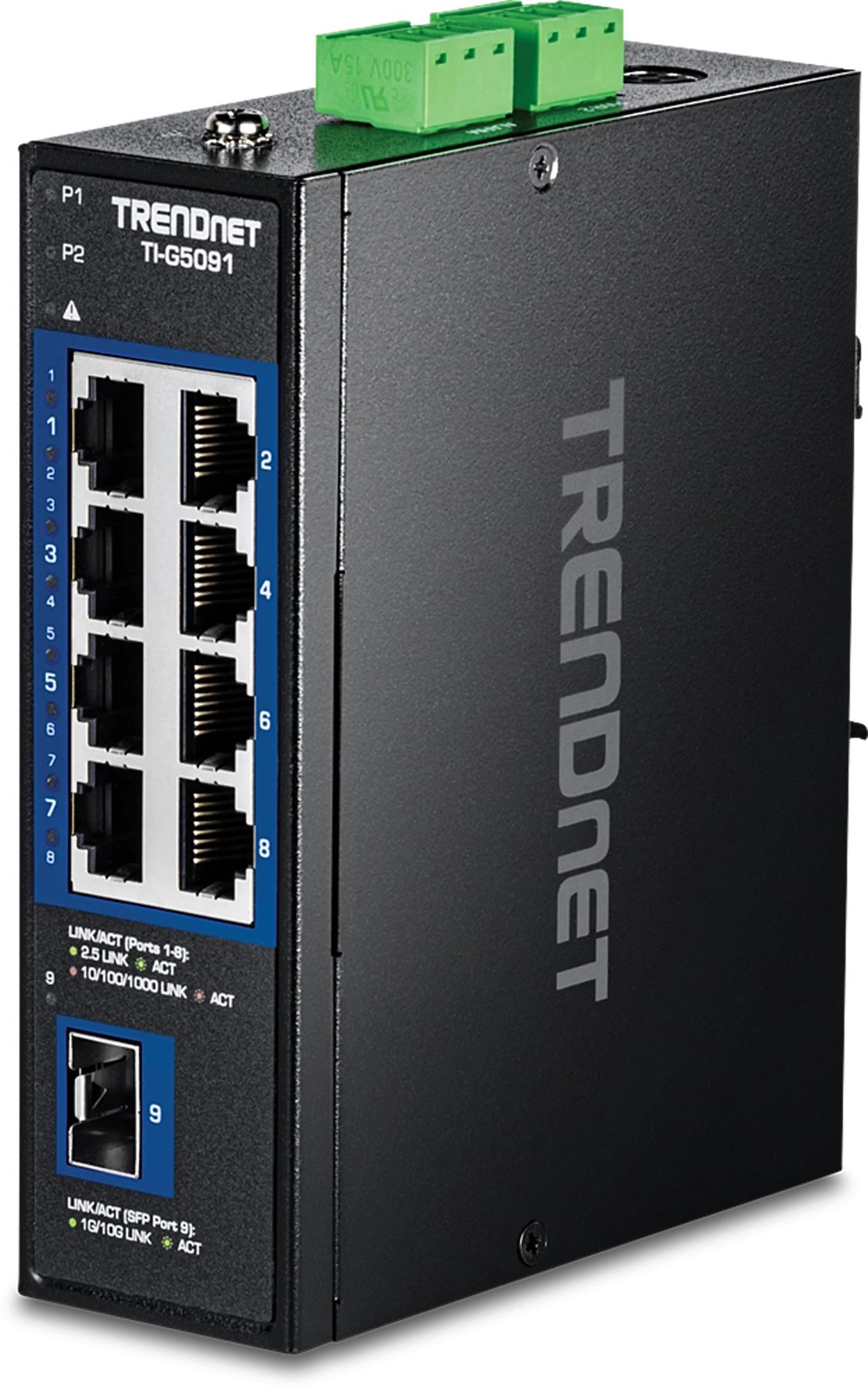TRENDnet TI-G5091 DIN-Rail  9-Port Industrial 2