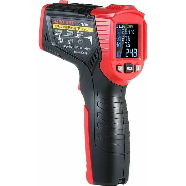 Digital Laser Pyrometer Habotest HT651D, moisture