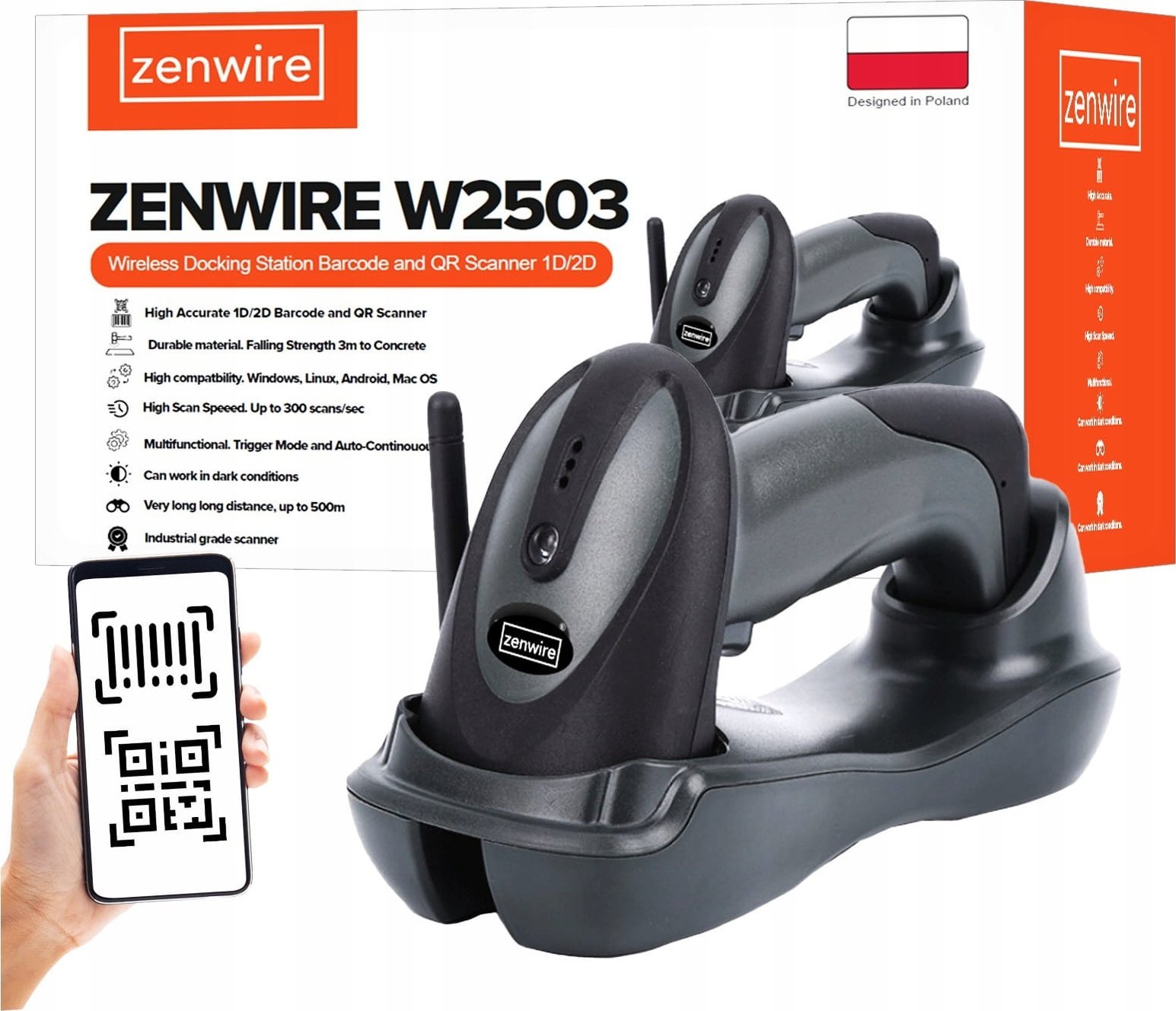 Kodów kreskowych Zenwire W2503 | 5904507529727