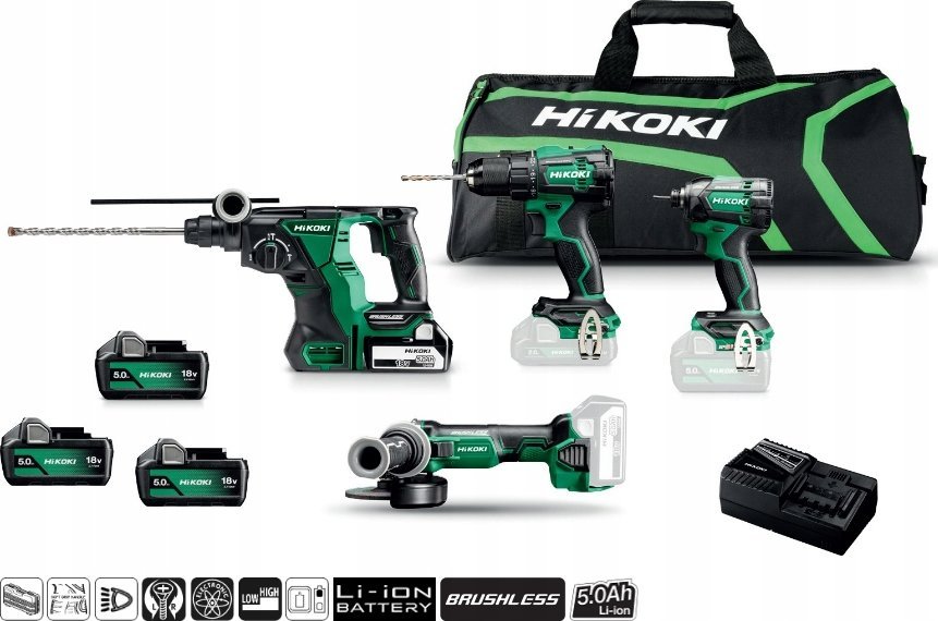 Hikoki HIKOKI.KIT 18V KC18DEWHZ (DS18DE+WH18DC+G18DBL+DH18DBL)