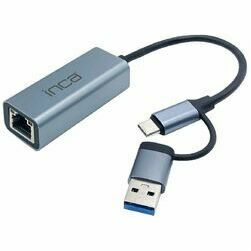 INCA Adapter IUTP-01TX Ethernet  USB und Typ C Anschluss