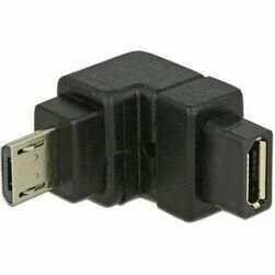 Adapter USB Delock microUSB - microUSB Black  65668