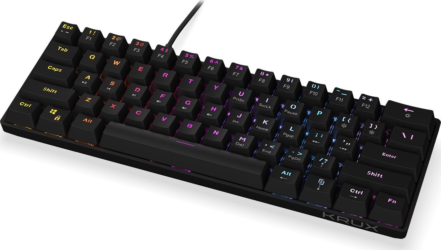 Klawiatura gamingowa Krux Qara 60% przewodowa