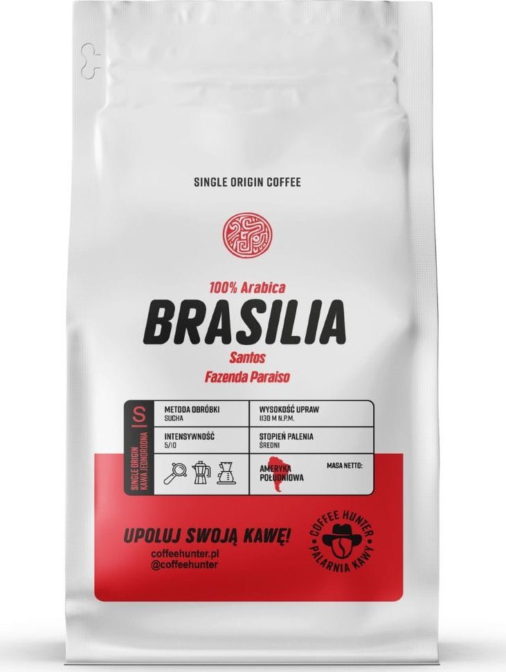 Kafijas pupiņas Coffee Hunter Brasilia Santos