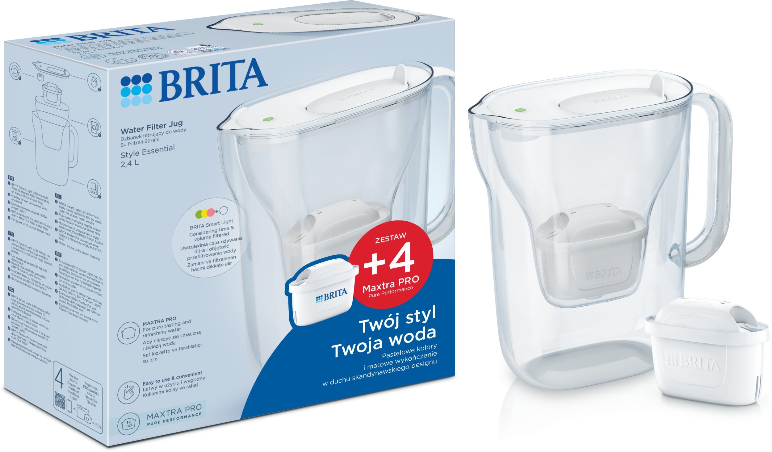 Dzbanek filtrujący Brita Style Essential biały