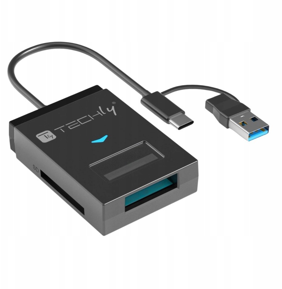 Kieszeń Techly Konwerter USB-A/C do dysków