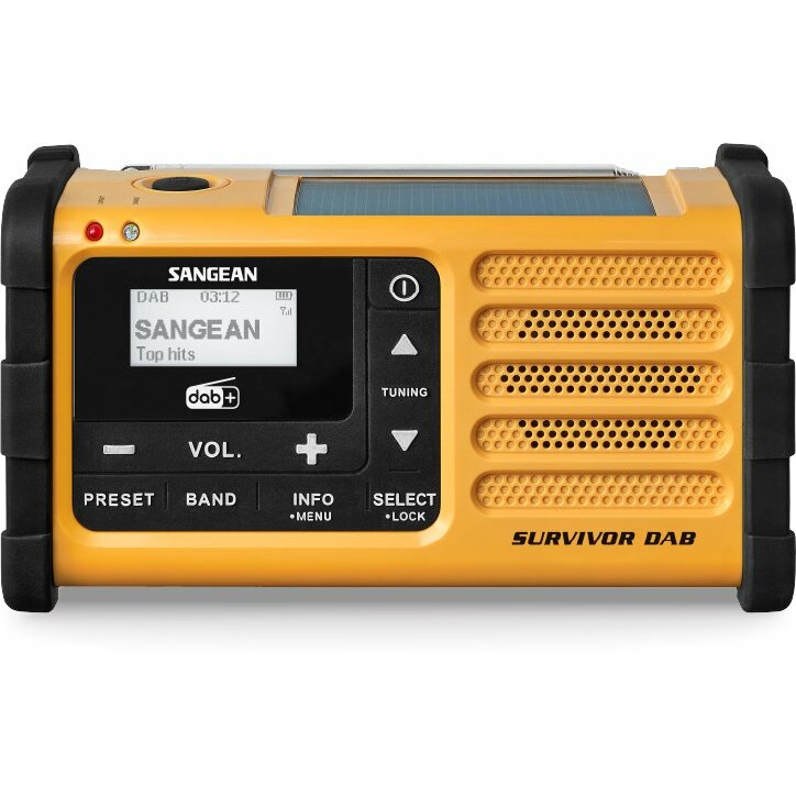 Sangean MMR-88 DAB+ (USB-C) gelb Notfall/Kurbel/Solar