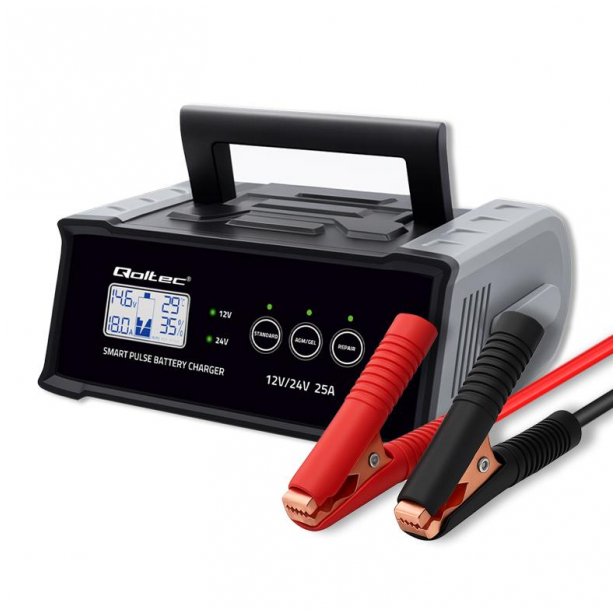 Qoltec Charger 12V 24V 25A AGM