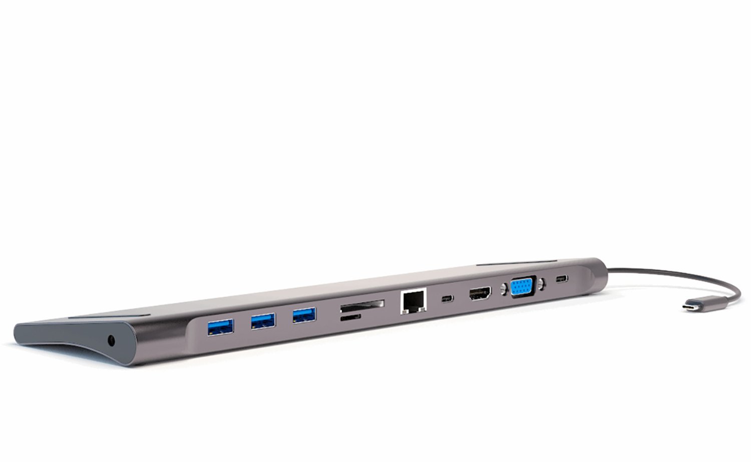 4smarts HUB 11in1 HDMI/VGA/2xUSB-C/3xUSB-A/RJ45/SD/MMC/MicroSD/TF/AU X |
