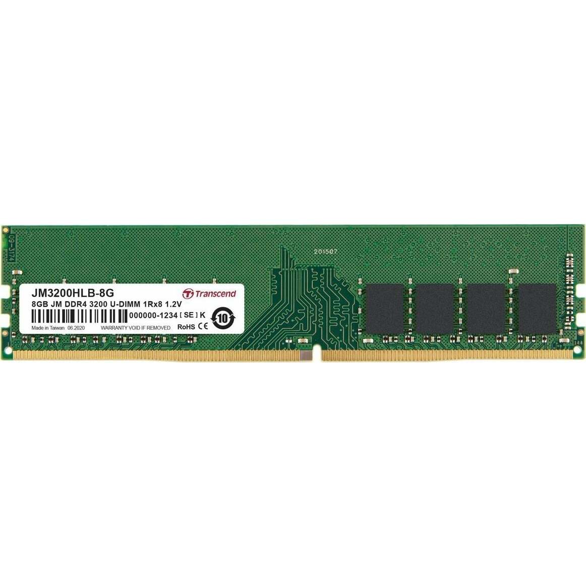 Transcend JetRam 8GB DDR4-3200 CL22 Memory