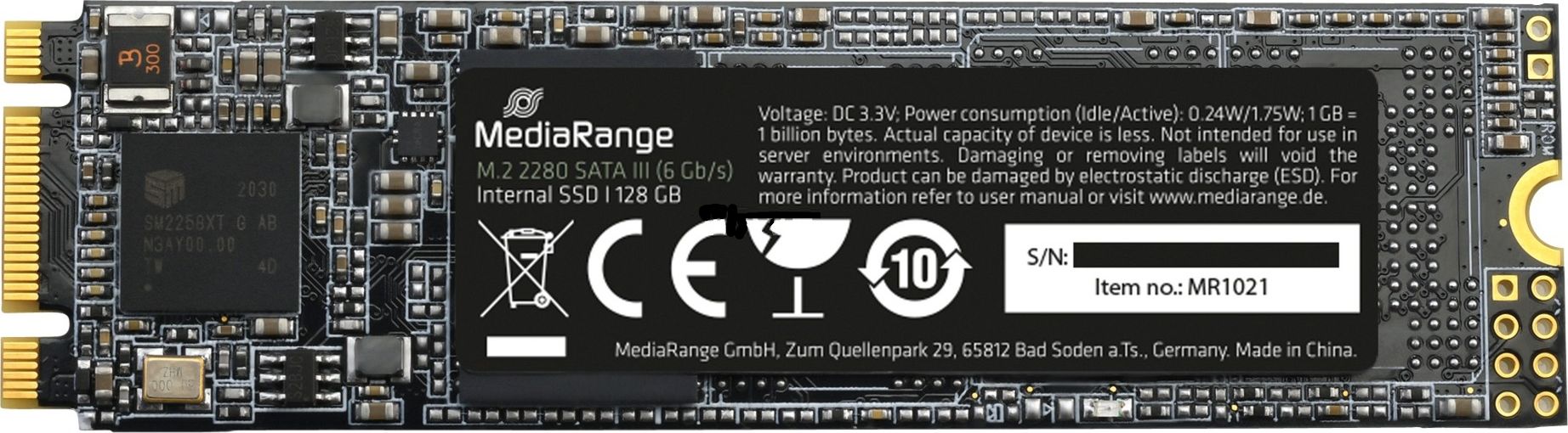MediaRange 128GB M.2 2280 SATA