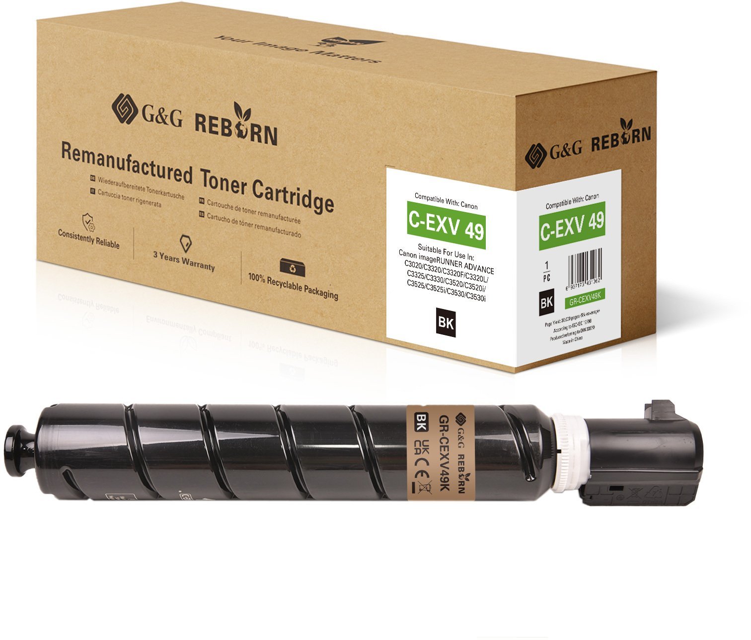 Toner G&G Reborn-Toner kompatybilny z Canon