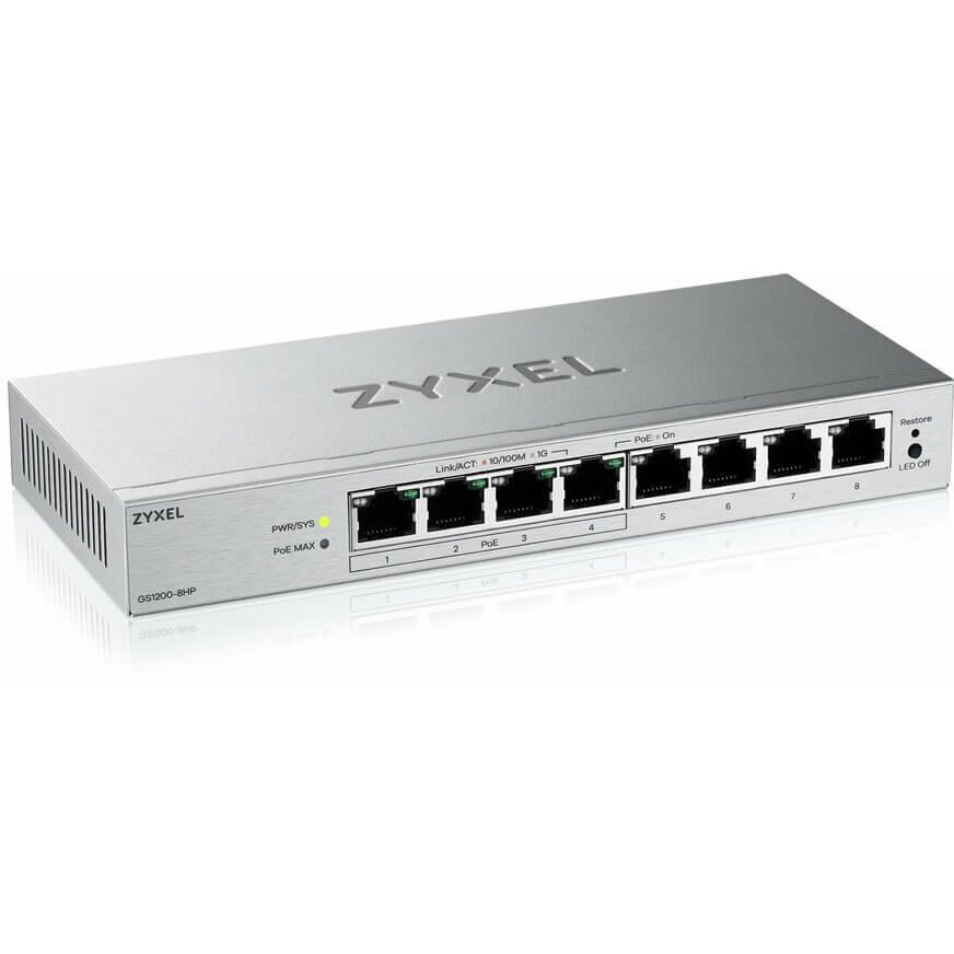 Zyxel XYXEL SWITCH POE 8xGE GS1200-8HPV3-EU0101F