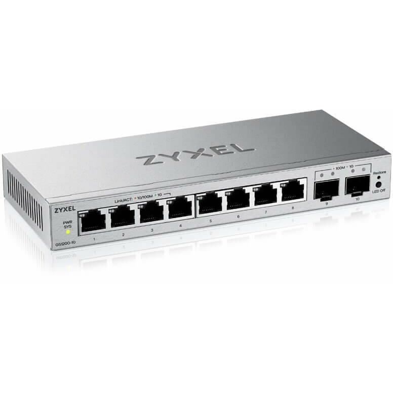 ZYXEL SWITCH 8xGE 2xSFP GS1200-10V3-EU0101F |