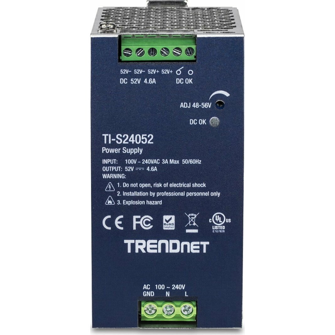 TRENDnet DIN-Rail Power Supply 240W, 52V