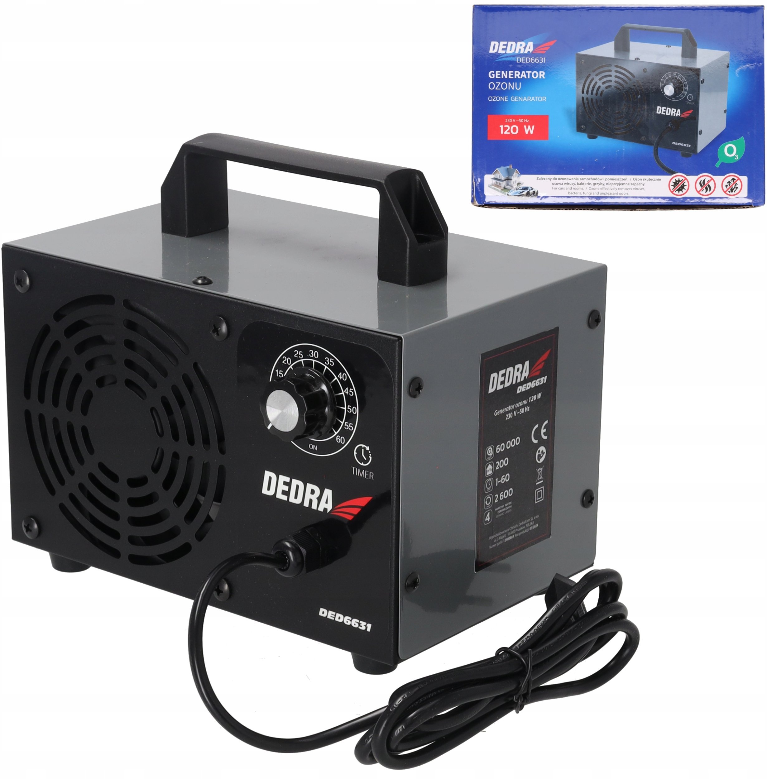 Generator ozonu Dedra GENERATOR OZONU 60G/H