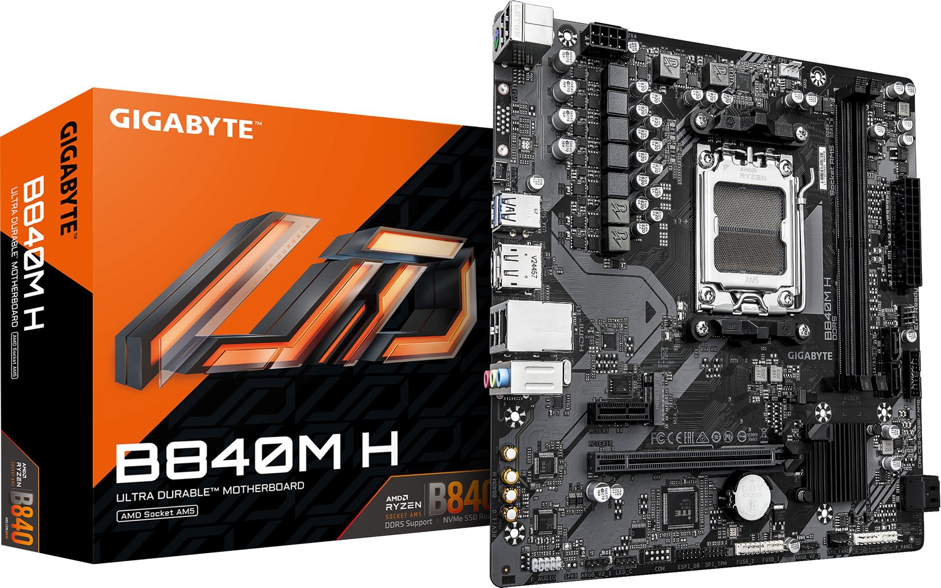 Gigabyte B840M H Motherboard, AM5, AMD