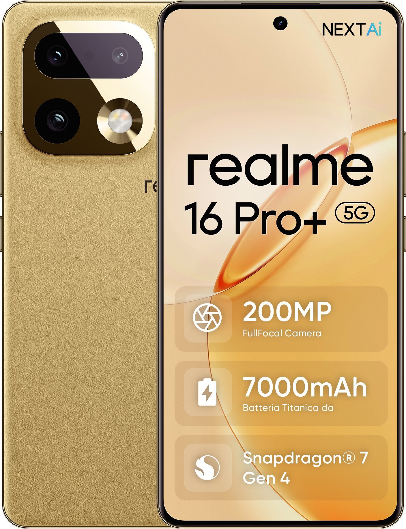 Realme 16 Pro+ 5G 8/256GB Gold