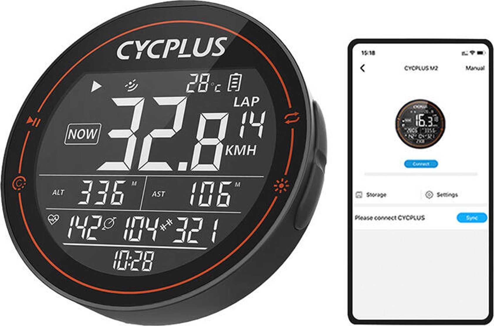 Cycplus M2 bicycle computer - compatibile