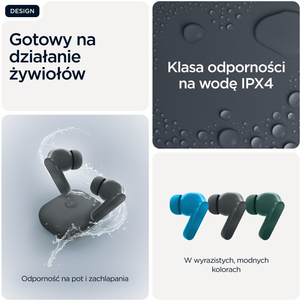 Słuchawki Motorola Moto Buds Bass Dark