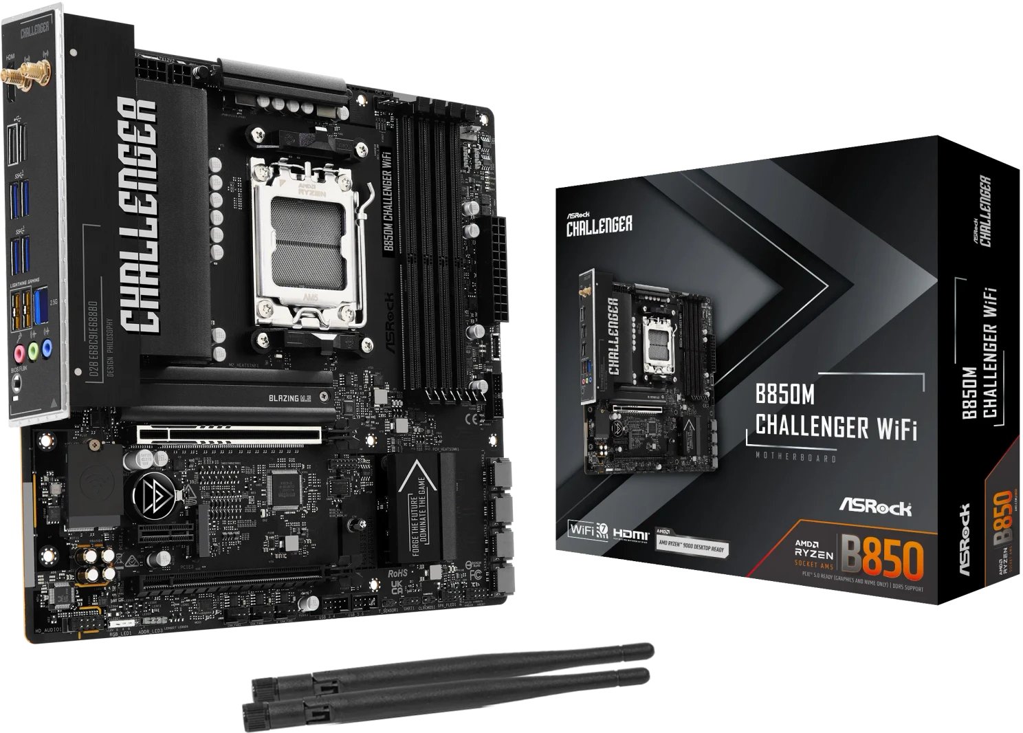 ASRock B850M CHALLENGER WIFI Motherboard, AM5