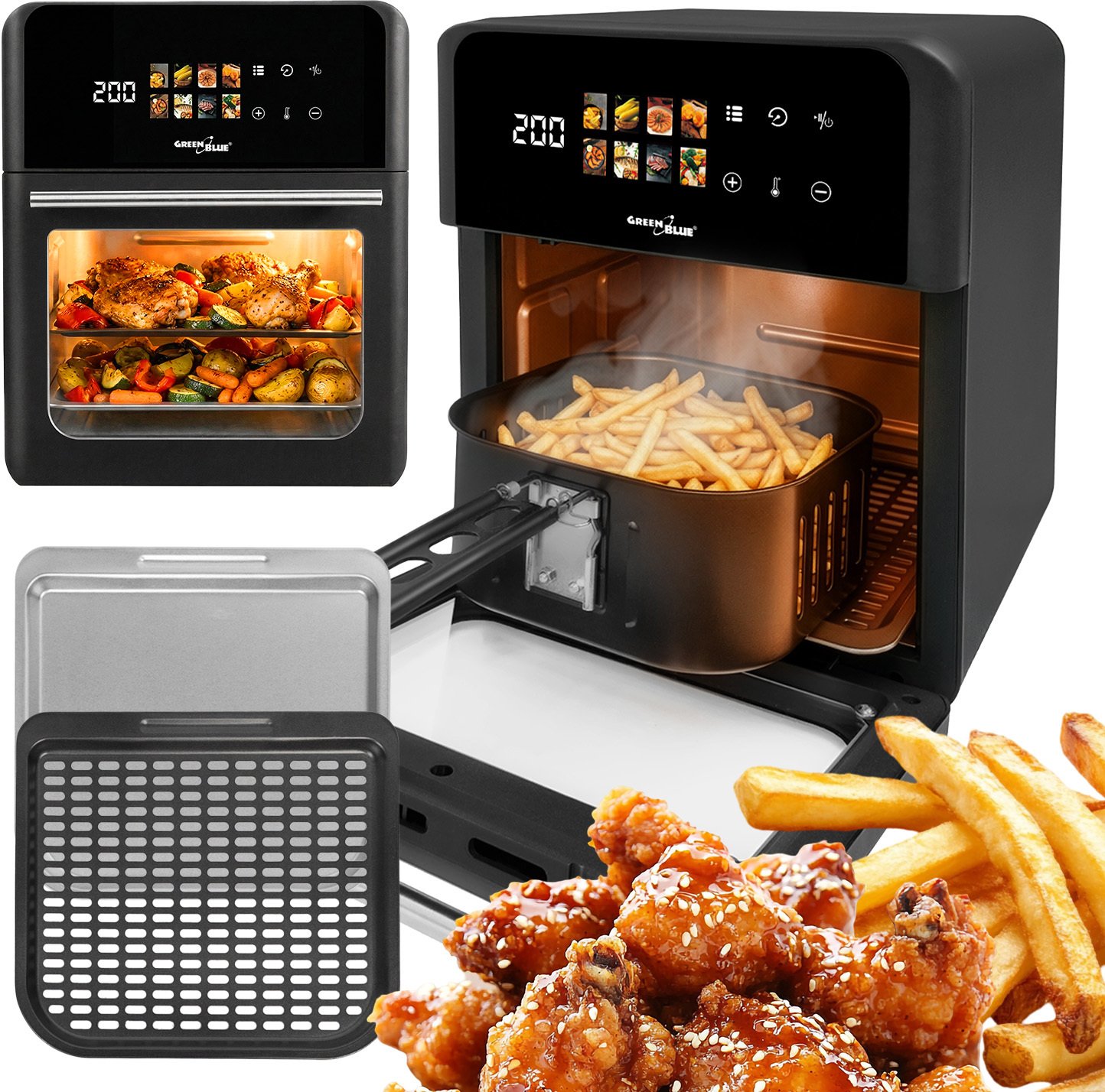 GreenBlue Air Fryer GB950 1800 W