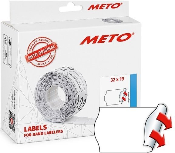 Acana Etiket Meto 32x19mm biały permanent