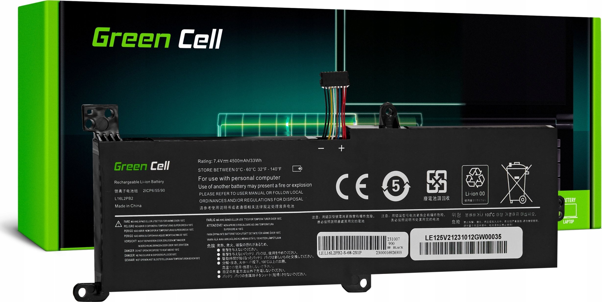 Green Cell Battery L16C2PB2 L16M2PB1 7