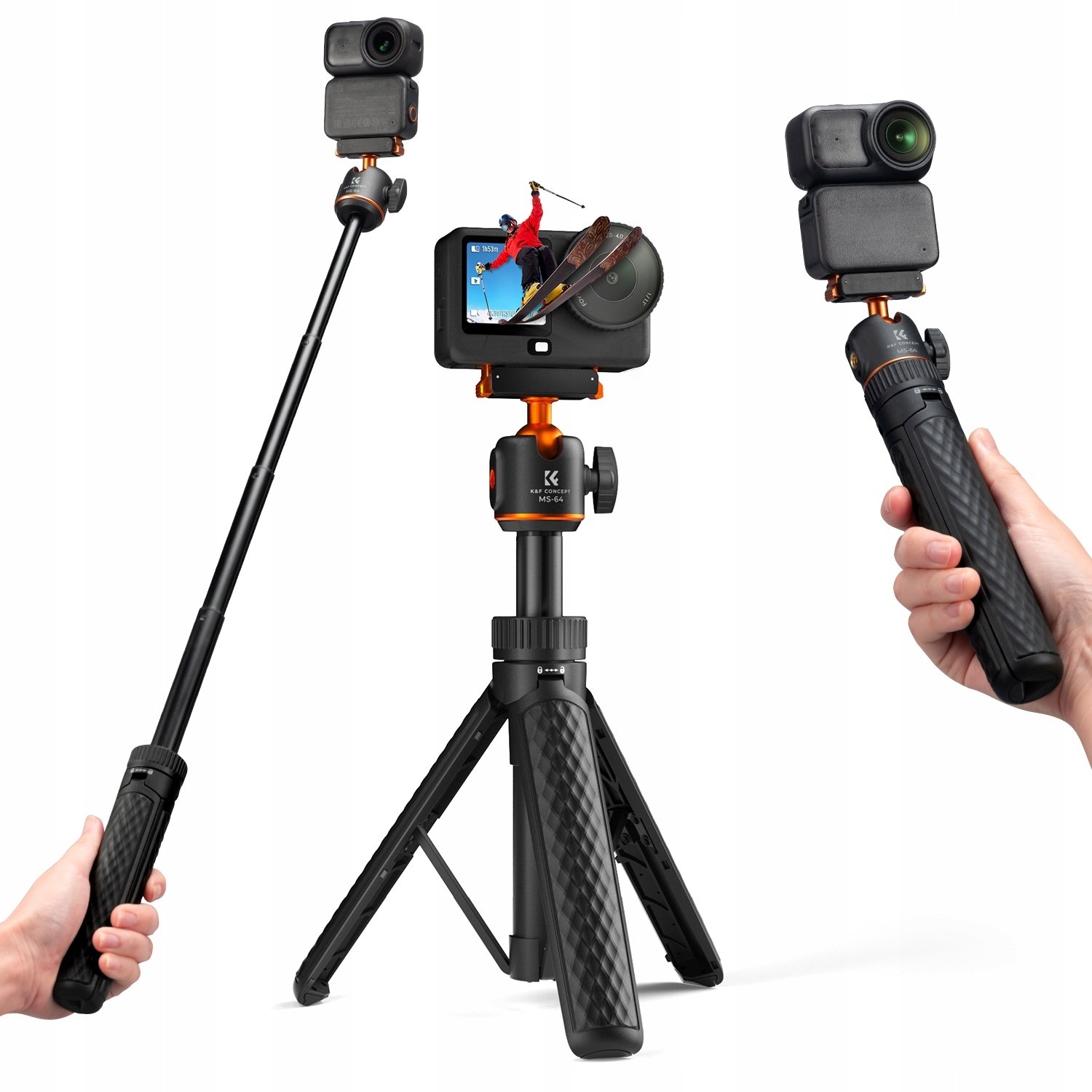 K+F Mini Statyw Kijek Selfie Stick