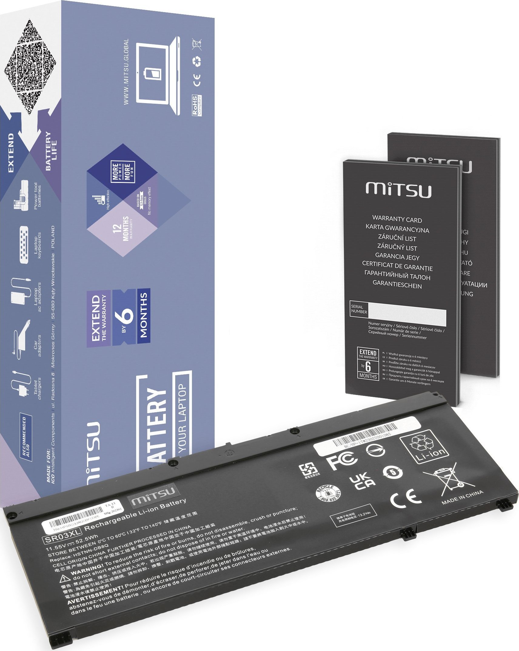 Mitsu SR03XL do HP Gaming 15