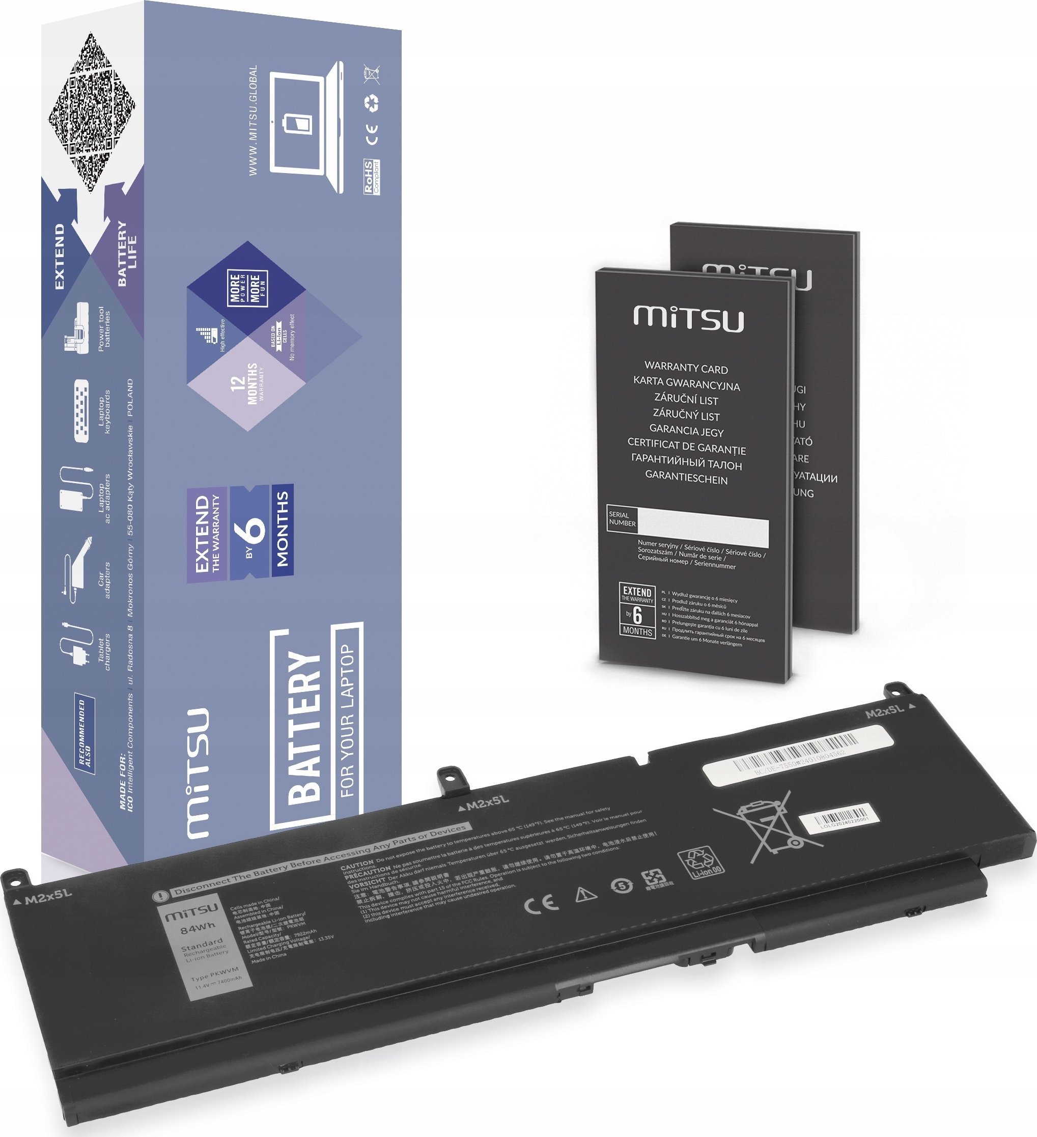 Mitsu Battery PKWVM for Dell Precision