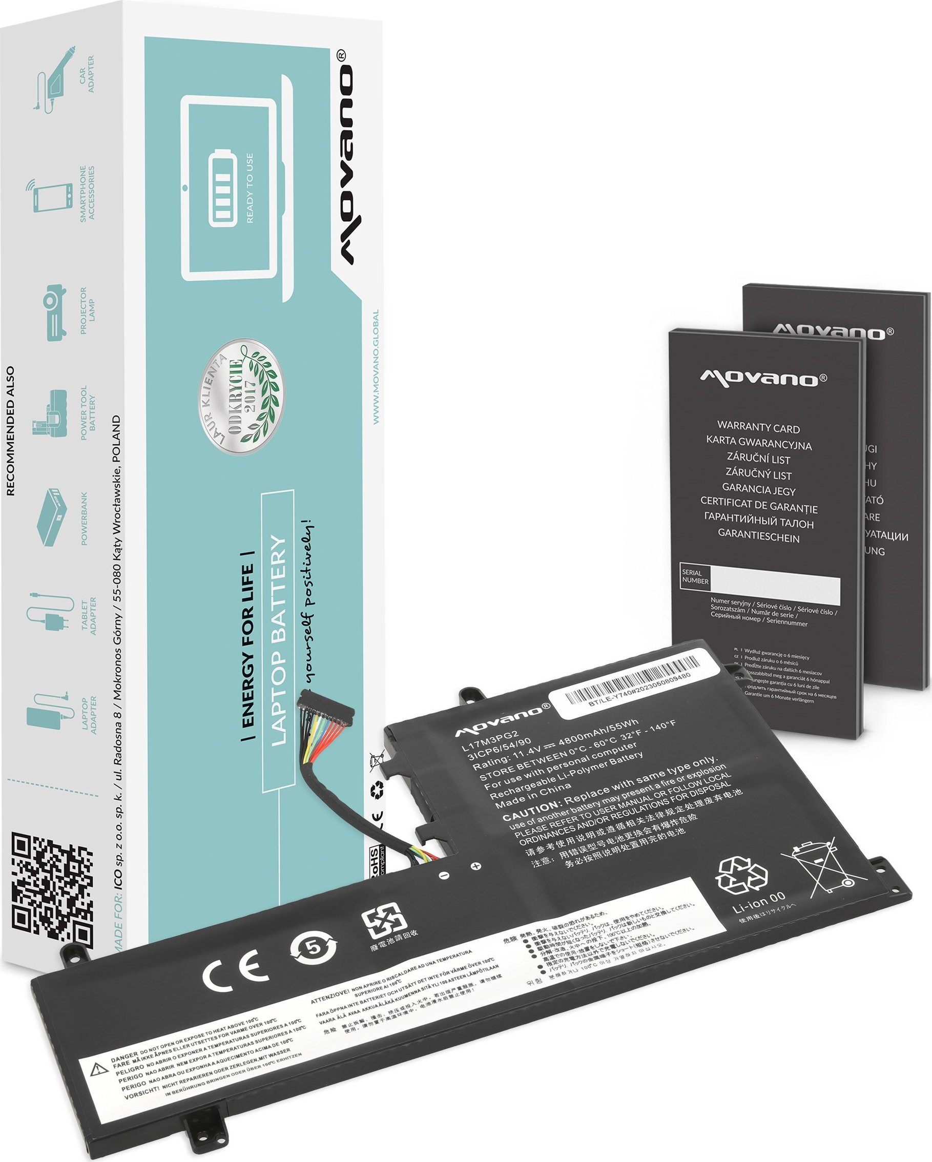 Movano Battery L17C3PG2 for Lenovo Legion