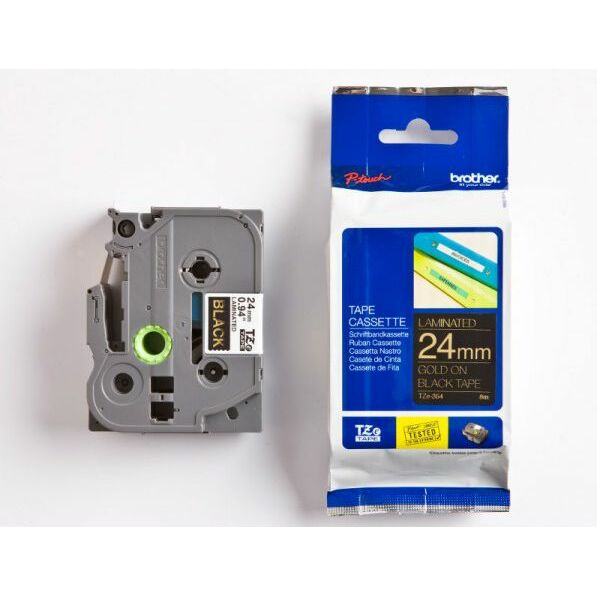 Brother Tapes TZe354 24mm black/gold (TZE354)