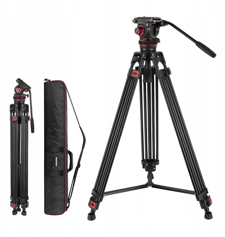 Neewer TP75 Adjustable Tripod with Oil-Damped